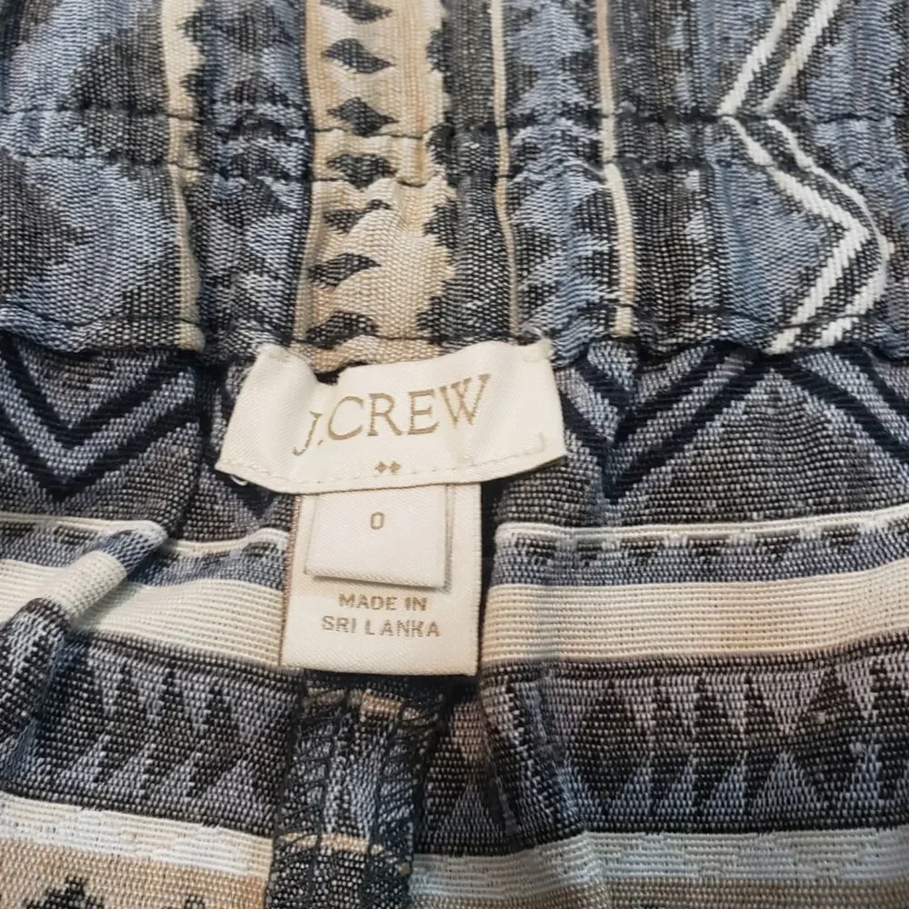 J Crew Shorts Size 0 Tribal Southwestern Southwest Casual LoungeWomen's Shorts